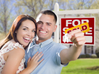 young couple bought house