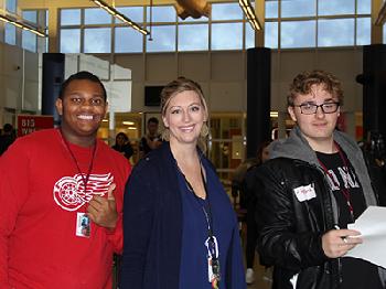 Happy students and teacher at Mad City event